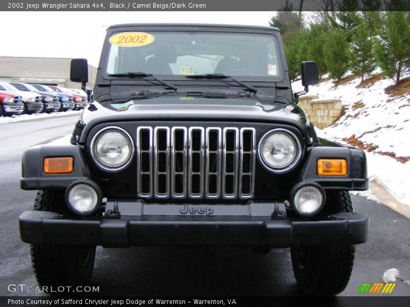 Black / Camel Beige/Dark Green 2002 Jeep Wrangler Sahara 4x4