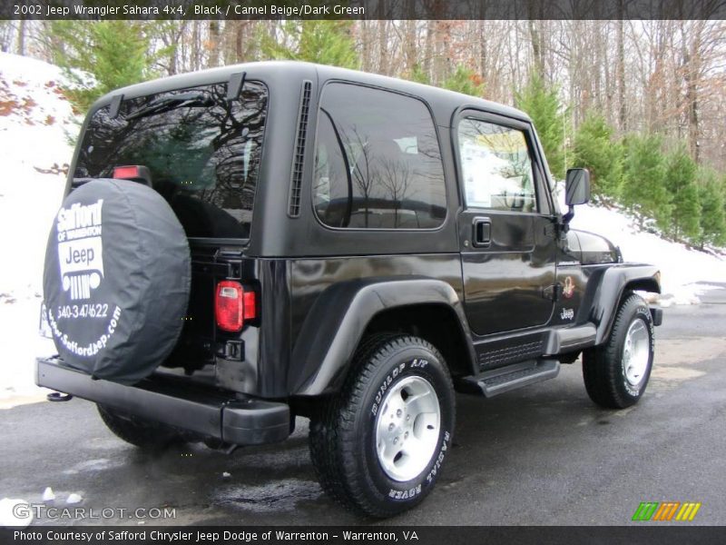 Black / Camel Beige/Dark Green 2002 Jeep Wrangler Sahara 4x4