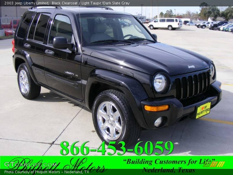 Black Clearcoat / Light Taupe/Dark Slate Gray 2003 Jeep Liberty Limited