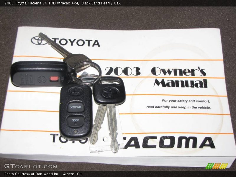 Black Sand Pearl / Oak 2003 Toyota Tacoma V6 TRD Xtracab 4x4