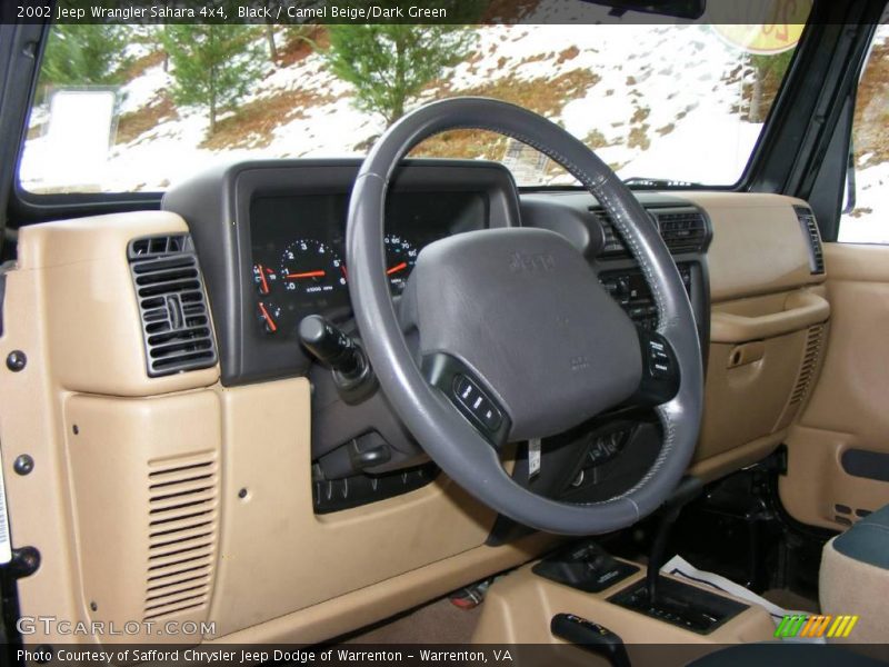Black / Camel Beige/Dark Green 2002 Jeep Wrangler Sahara 4x4