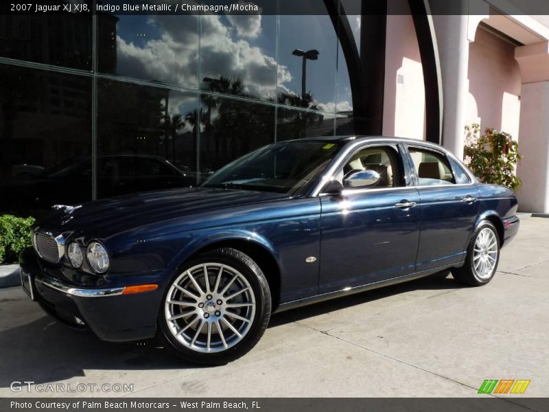 Indigo Blue Metallic / Champagne/Mocha 2007 Jaguar XJ XJ8