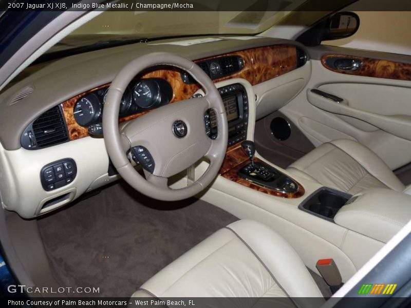 Indigo Blue Metallic / Champagne/Mocha 2007 Jaguar XJ XJ8