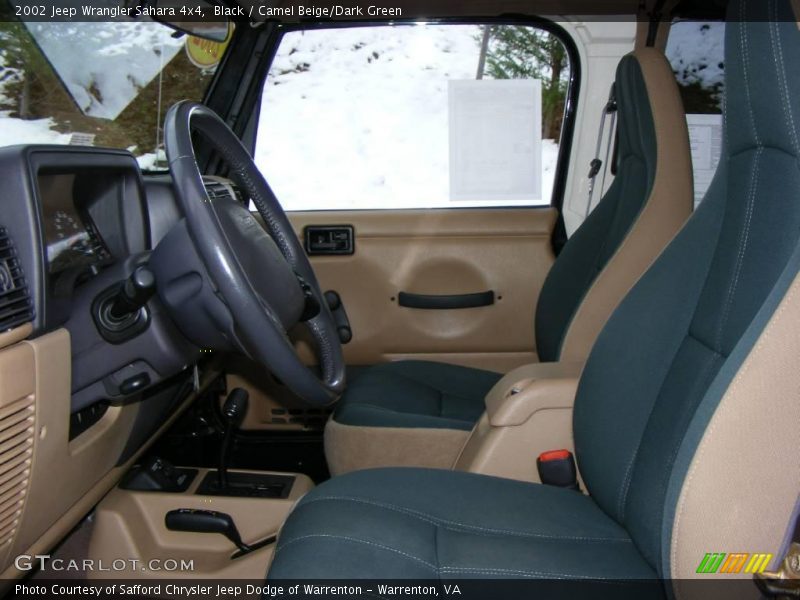 Black / Camel Beige/Dark Green 2002 Jeep Wrangler Sahara 4x4