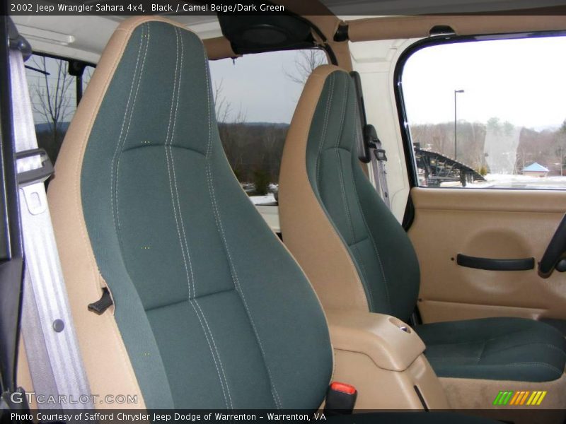 Black / Camel Beige/Dark Green 2002 Jeep Wrangler Sahara 4x4