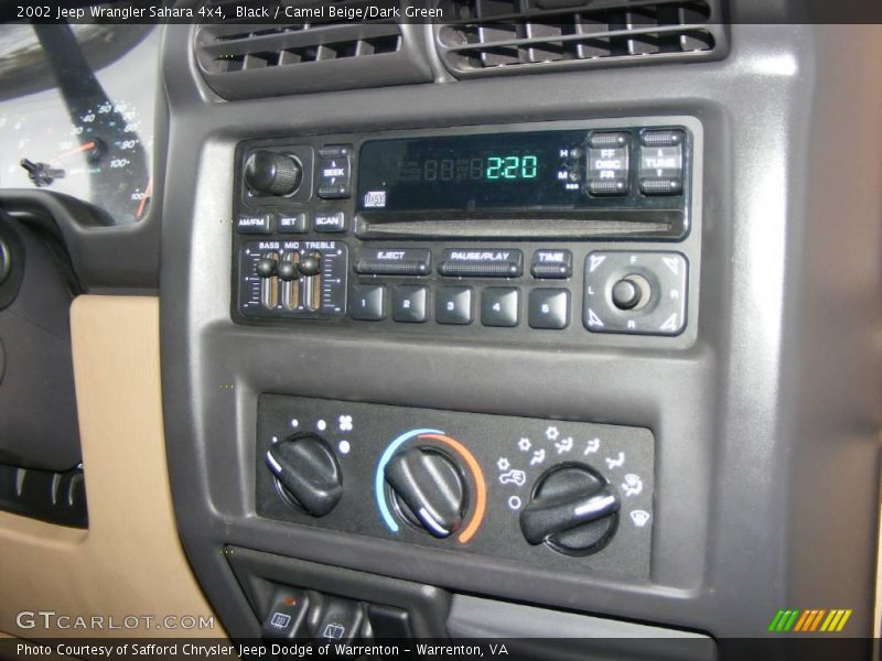 Black / Camel Beige/Dark Green 2002 Jeep Wrangler Sahara 4x4