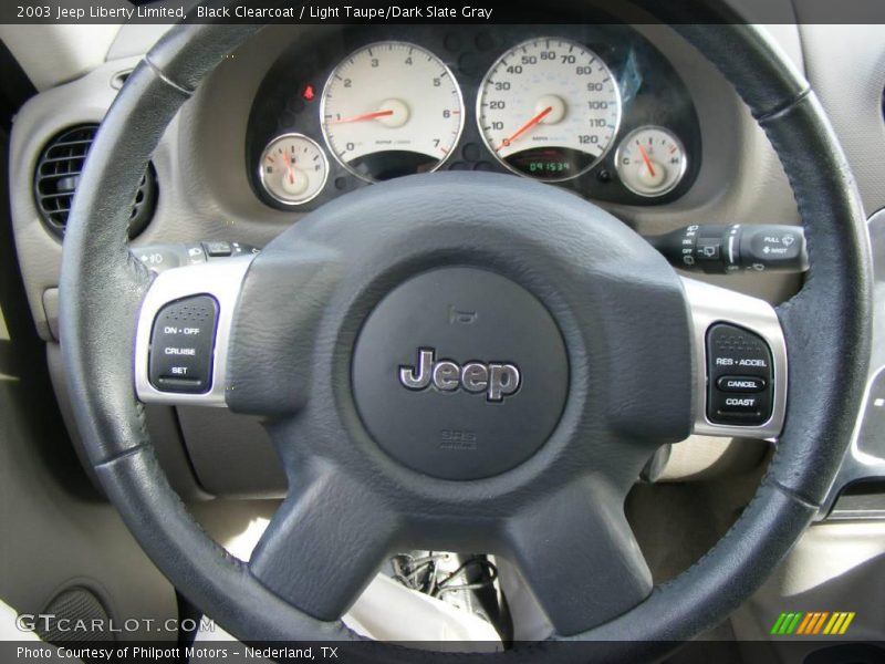 Black Clearcoat / Light Taupe/Dark Slate Gray 2003 Jeep Liberty Limited