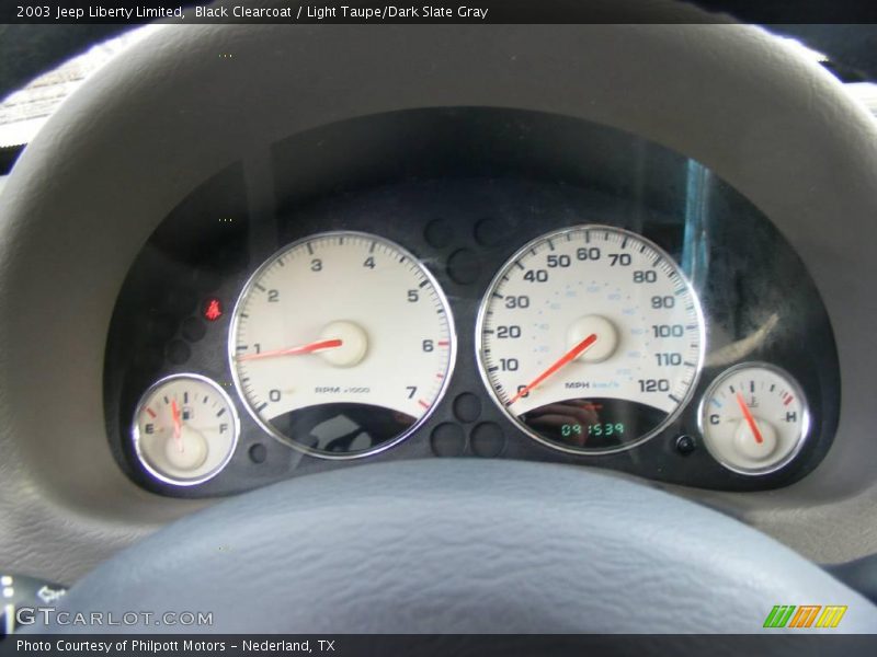Black Clearcoat / Light Taupe/Dark Slate Gray 2003 Jeep Liberty Limited