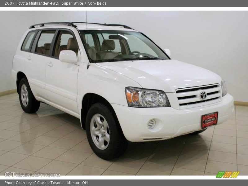 Super White / Ivory Beige 2007 Toyota Highlander 4WD