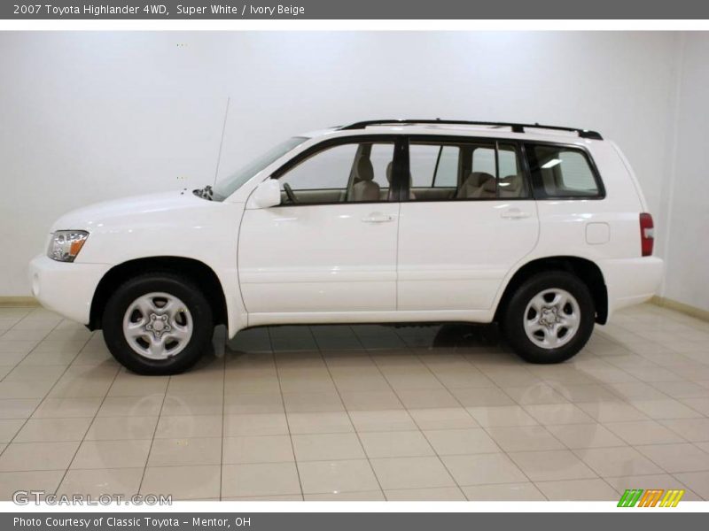 Super White / Ivory Beige 2007 Toyota Highlander 4WD