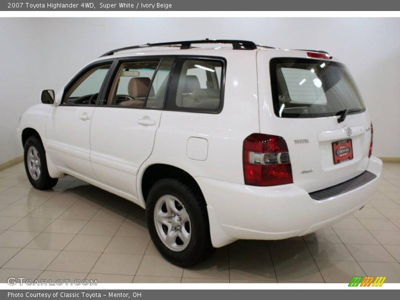 Super White / Ivory Beige 2007 Toyota Highlander 4WD
