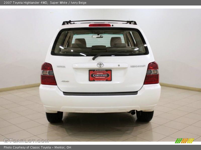 Super White / Ivory Beige 2007 Toyota Highlander 4WD