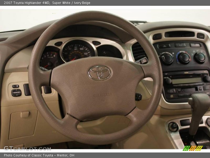 Super White / Ivory Beige 2007 Toyota Highlander 4WD