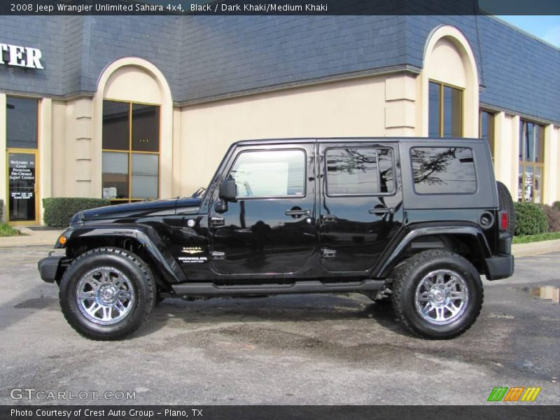 Black / Dark Khaki/Medium Khaki 2008 Jeep Wrangler Unlimited Sahara 4x4