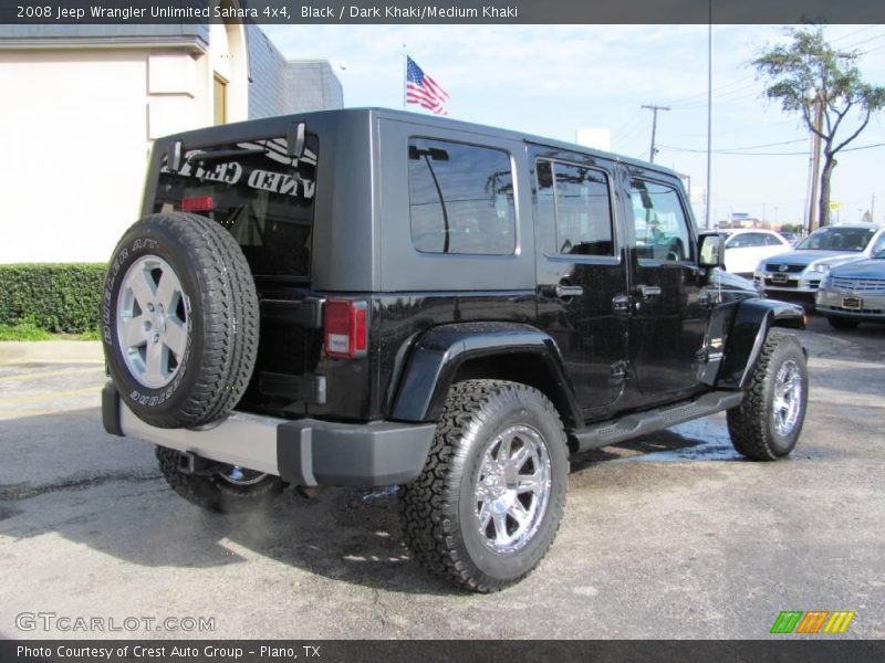 Black / Dark Khaki/Medium Khaki 2008 Jeep Wrangler Unlimited Sahara 4x4