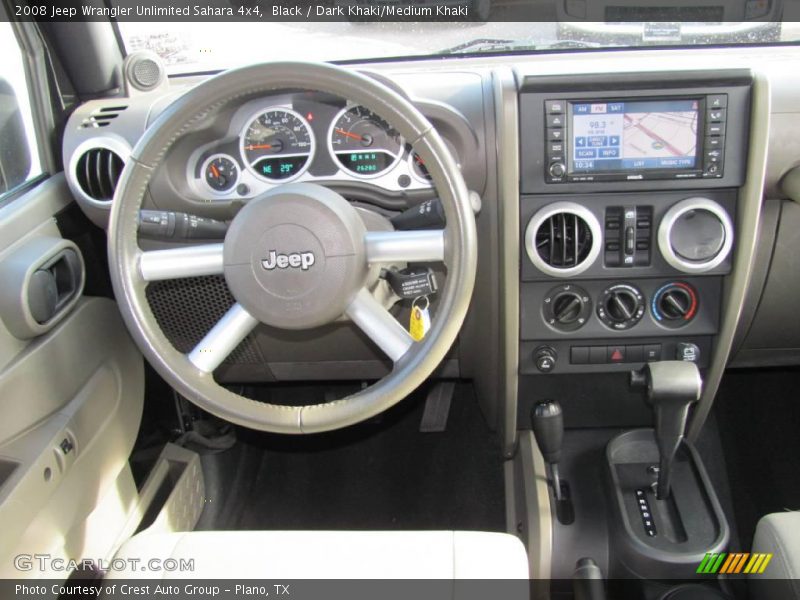 Black / Dark Khaki/Medium Khaki 2008 Jeep Wrangler Unlimited Sahara 4x4