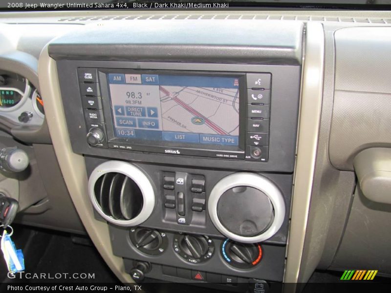 Black / Dark Khaki/Medium Khaki 2008 Jeep Wrangler Unlimited Sahara 4x4