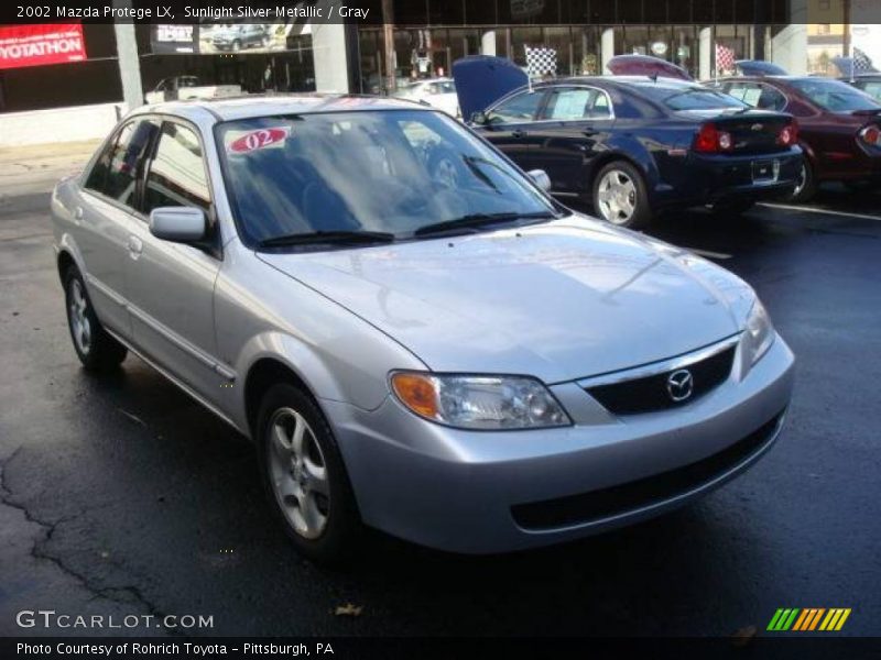 Sunlight Silver Metallic / Gray 2002 Mazda Protege LX