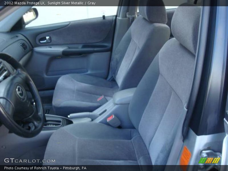 Sunlight Silver Metallic / Gray 2002 Mazda Protege LX