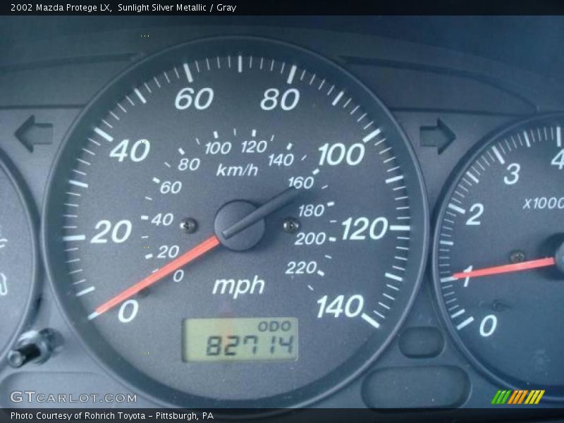 Sunlight Silver Metallic / Gray 2002 Mazda Protege LX