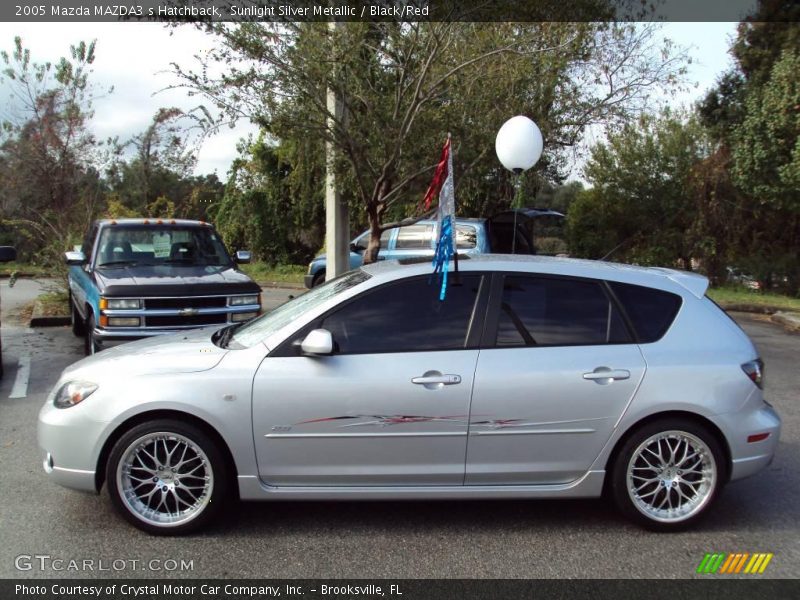 Sunlight Silver Metallic / Black/Red 2005 Mazda MAZDA3 s Hatchback