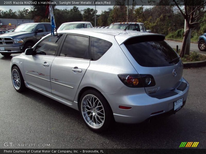 Sunlight Silver Metallic / Black/Red 2005 Mazda MAZDA3 s Hatchback