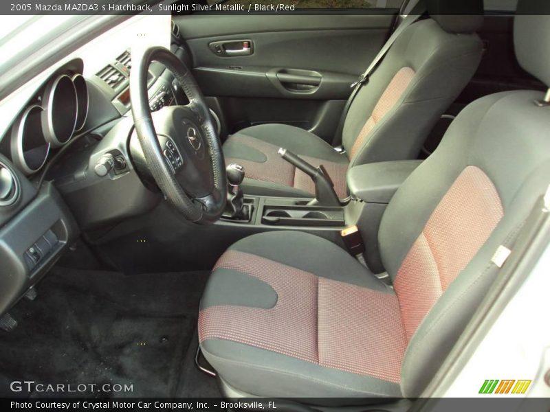 Sunlight Silver Metallic / Black/Red 2005 Mazda MAZDA3 s Hatchback