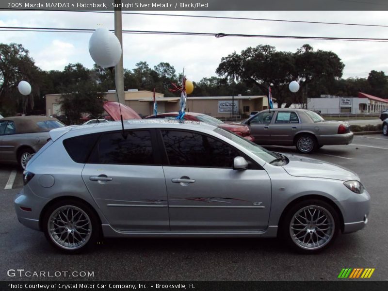 Sunlight Silver Metallic / Black/Red 2005 Mazda MAZDA3 s Hatchback