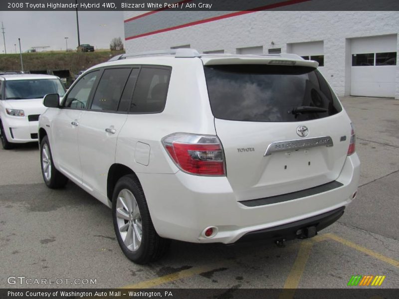 Blizzard White Pearl / Ash Gray 2008 Toyota Highlander Hybrid 4WD