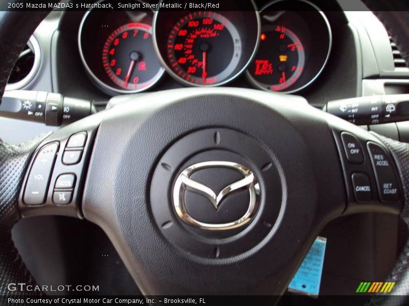 Sunlight Silver Metallic / Black/Red 2005 Mazda MAZDA3 s Hatchback