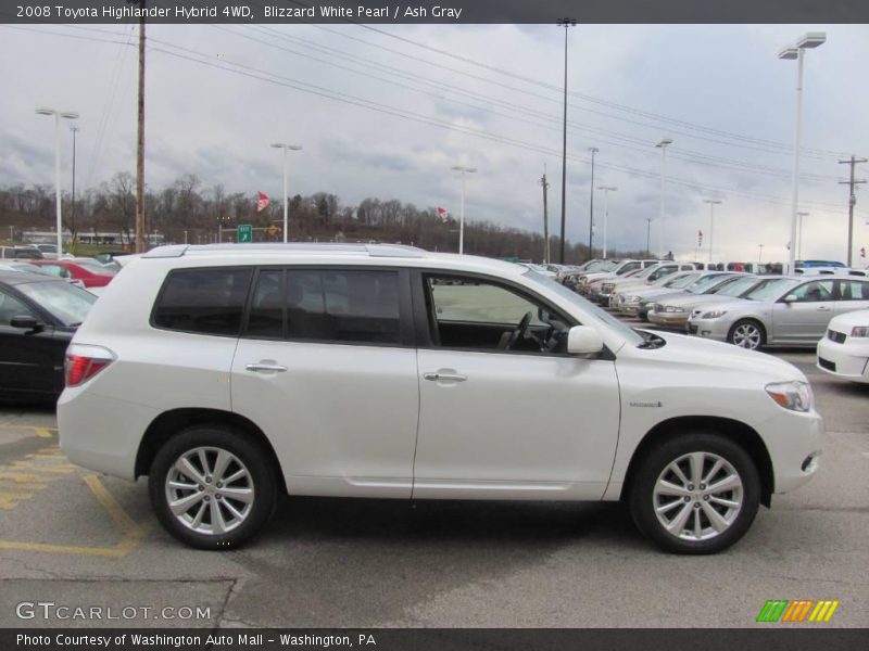 Blizzard White Pearl / Ash Gray 2008 Toyota Highlander Hybrid 4WD