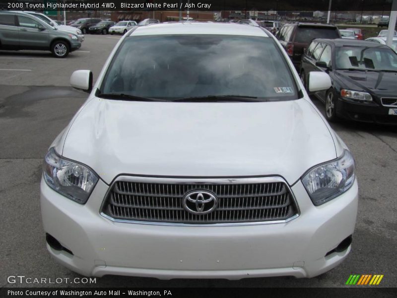 Blizzard White Pearl / Ash Gray 2008 Toyota Highlander Hybrid 4WD