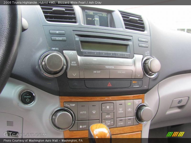Blizzard White Pearl / Ash Gray 2008 Toyota Highlander Hybrid 4WD