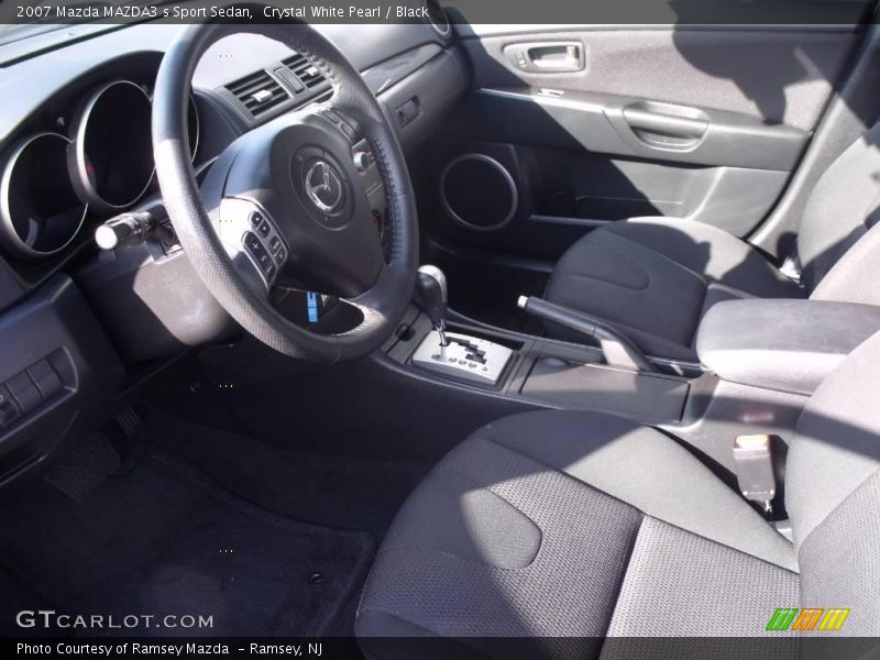 Crystal White Pearl / Black 2007 Mazda MAZDA3 s Sport Sedan