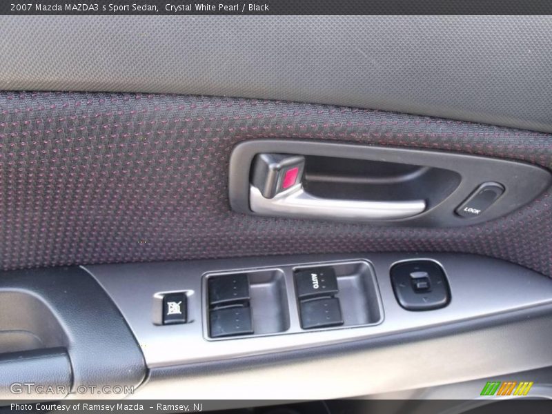 Crystal White Pearl / Black 2007 Mazda MAZDA3 s Sport Sedan