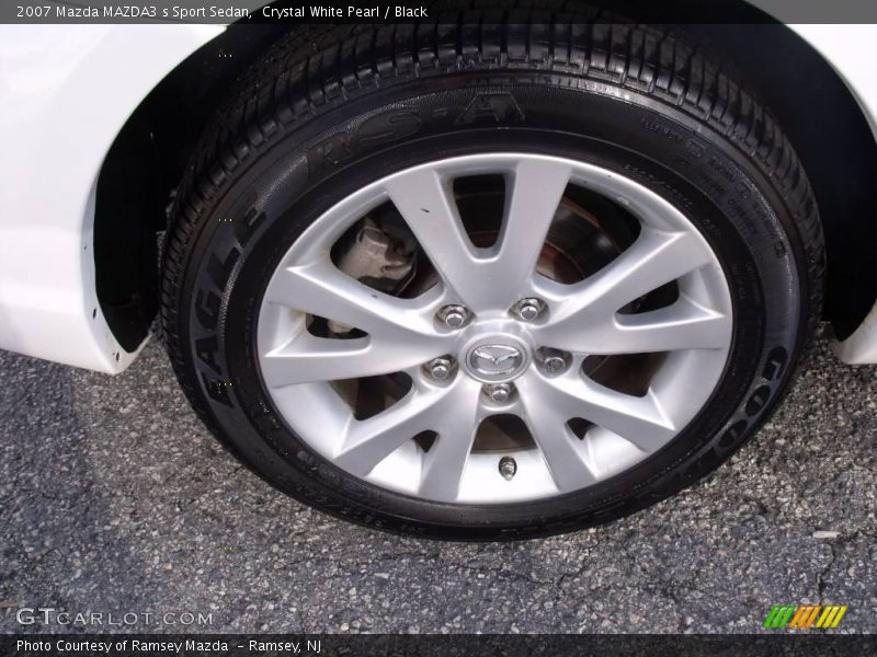 Crystal White Pearl / Black 2007 Mazda MAZDA3 s Sport Sedan