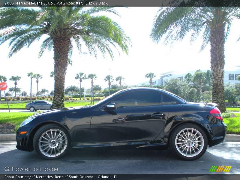 Black / Black 2005 Mercedes-Benz SLK 55 AMG Roadster