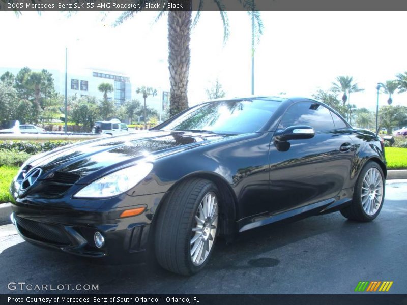 Black / Black 2005 Mercedes-Benz SLK 55 AMG Roadster