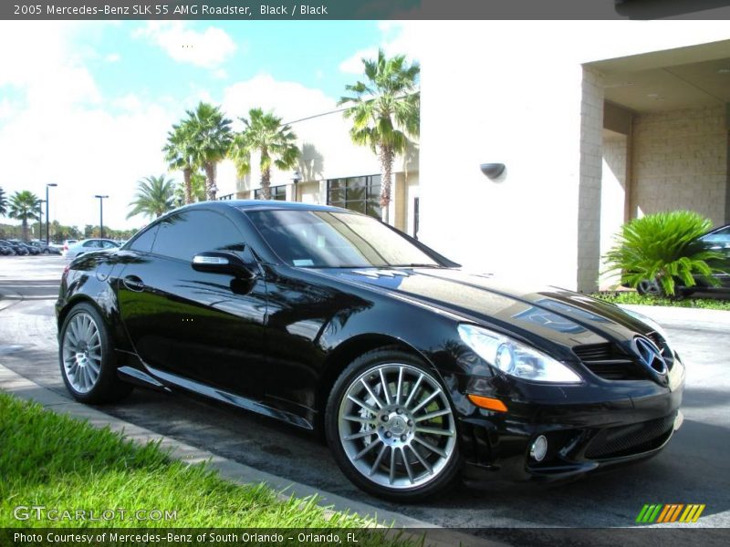 Black / Black 2005 Mercedes-Benz SLK 55 AMG Roadster