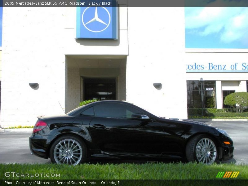 Black / Black 2005 Mercedes-Benz SLK 55 AMG Roadster
