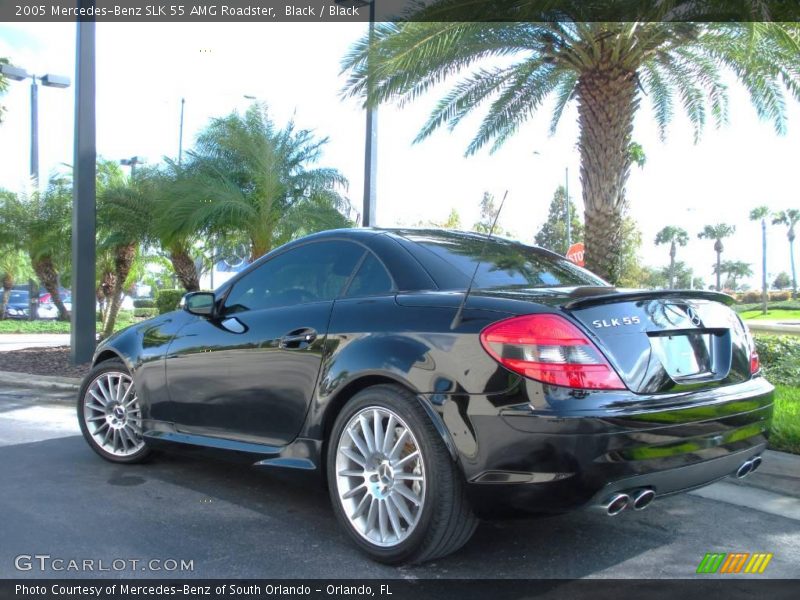 Black / Black 2005 Mercedes-Benz SLK 55 AMG Roadster