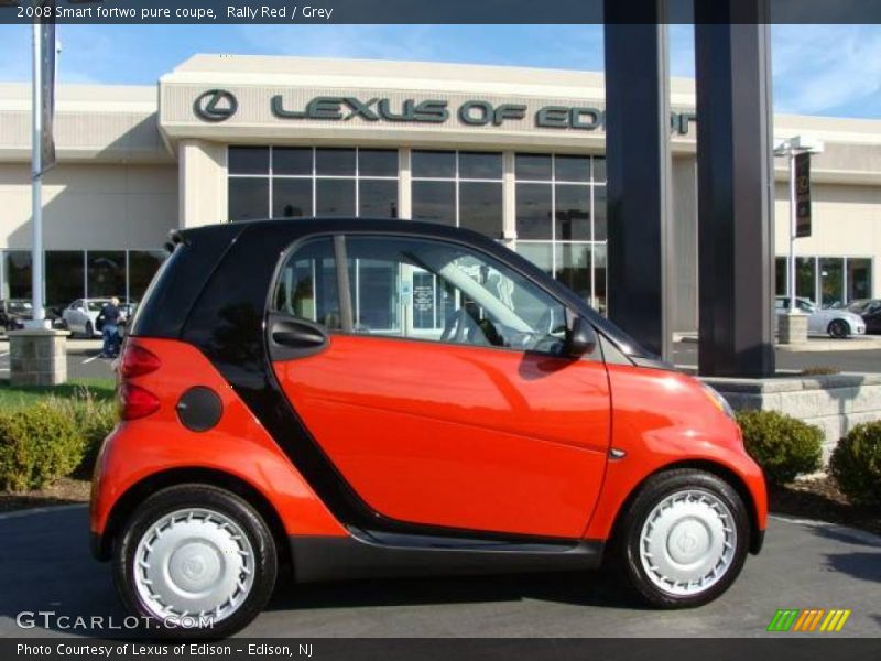 Rally Red / Grey 2008 Smart fortwo pure coupe