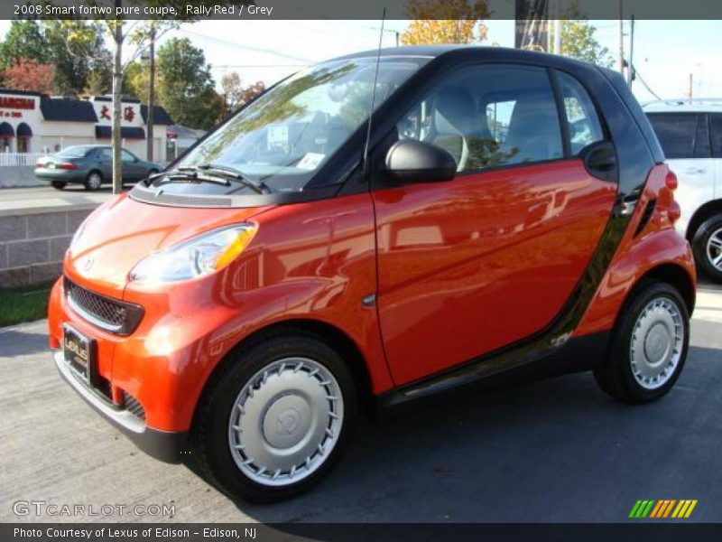 Rally Red / Grey 2008 Smart fortwo pure coupe