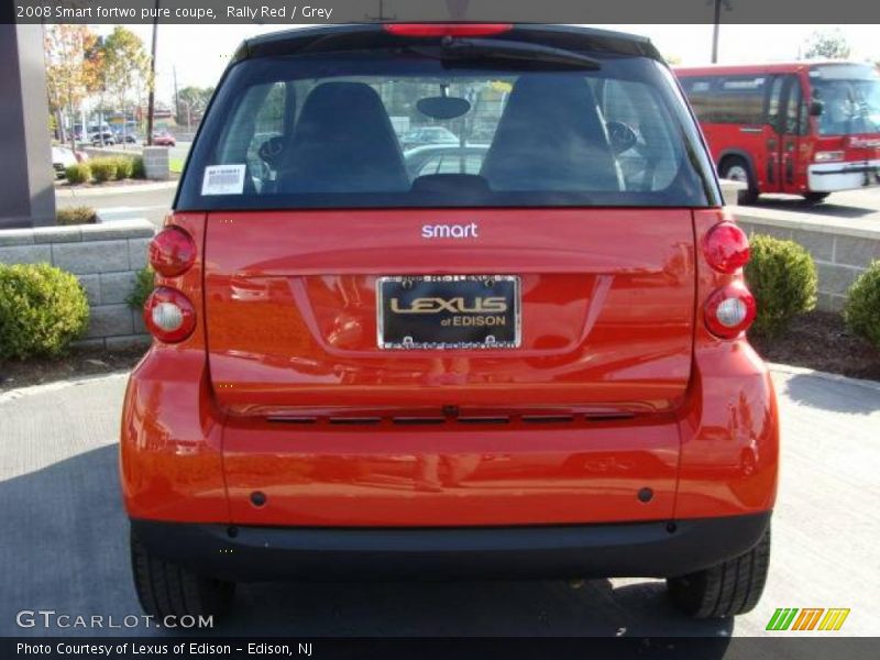 Rally Red / Grey 2008 Smart fortwo pure coupe