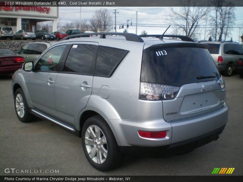 Cool Silver Metallic / Black 2010 Mitsubishi Outlander SE 4WD
