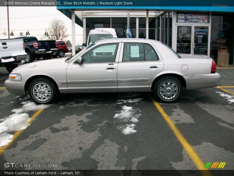 Silver Birch Metallic / Medium Light Stone 2008 Mercury Grand Marquis GS