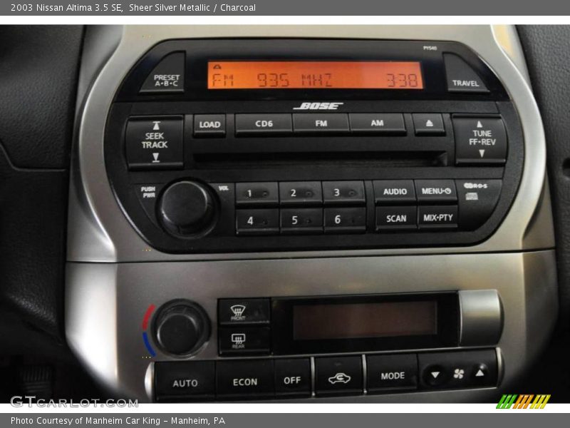 Sheer Silver Metallic / Charcoal 2003 Nissan Altima 3.5 SE