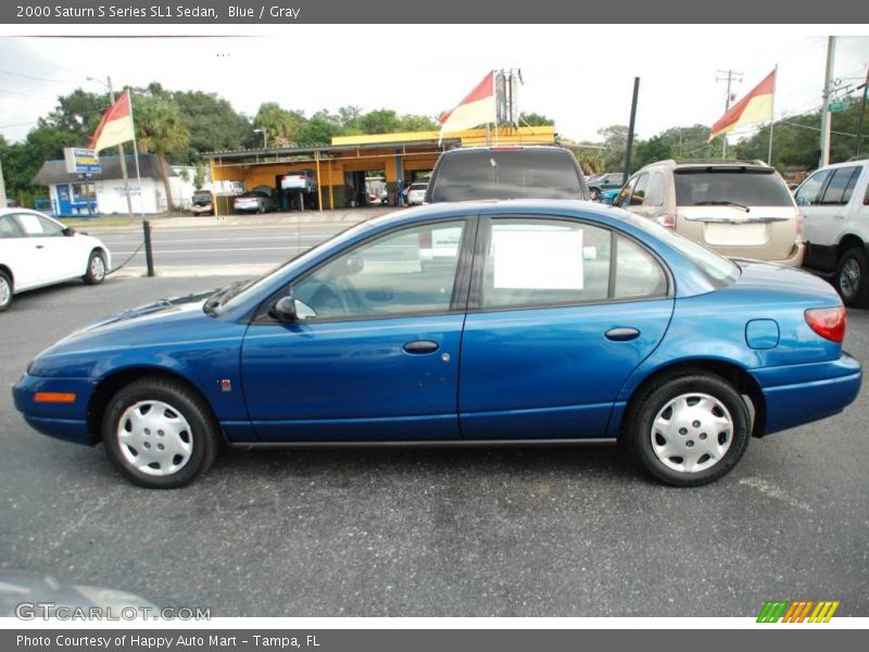 Blue / Gray 2000 Saturn S Series SL1 Sedan