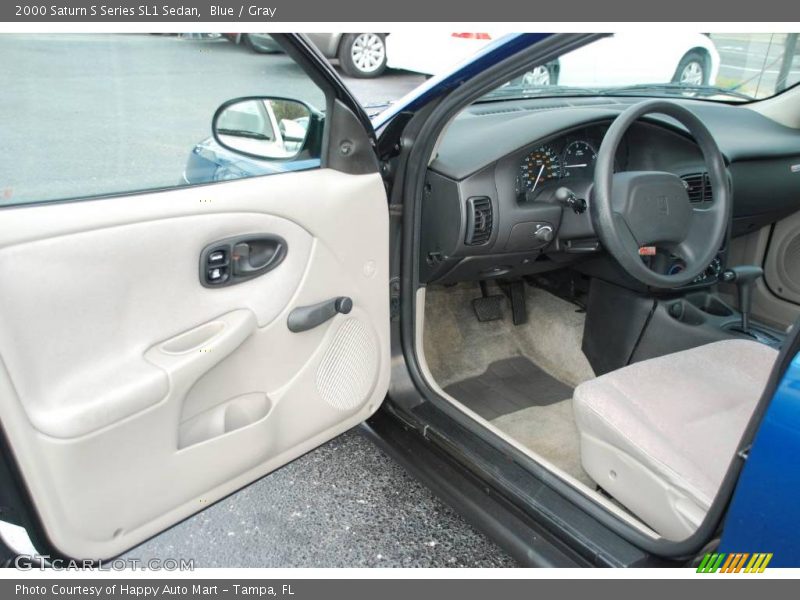 Blue / Gray 2000 Saturn S Series SL1 Sedan