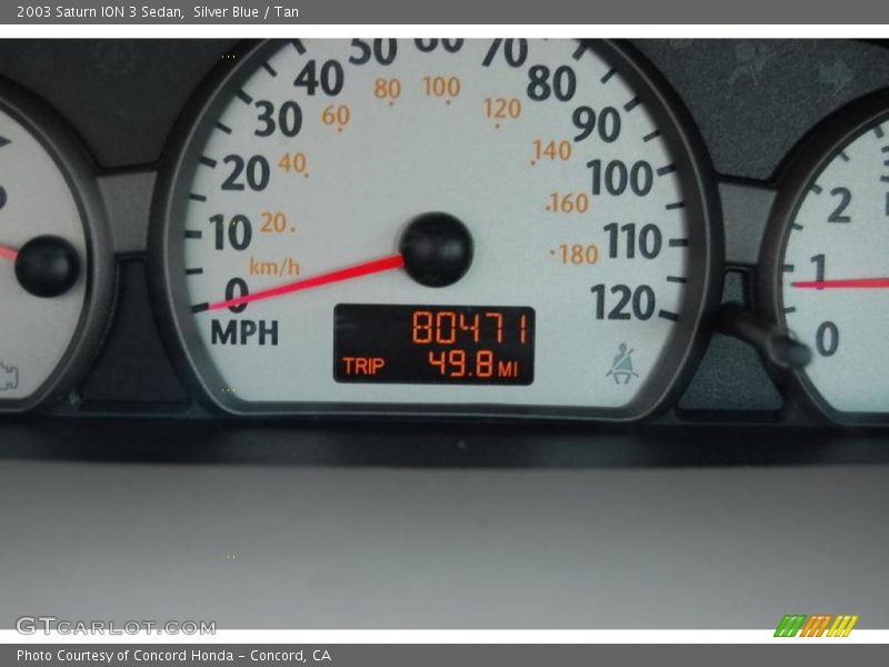 Silver Blue / Tan 2003 Saturn ION 3 Sedan
